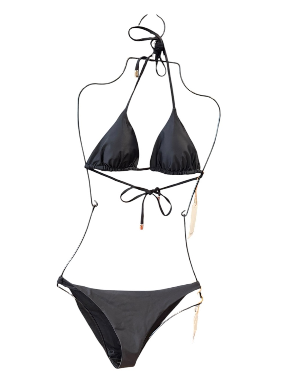 Quince Black Triangle Tie Bikini Set